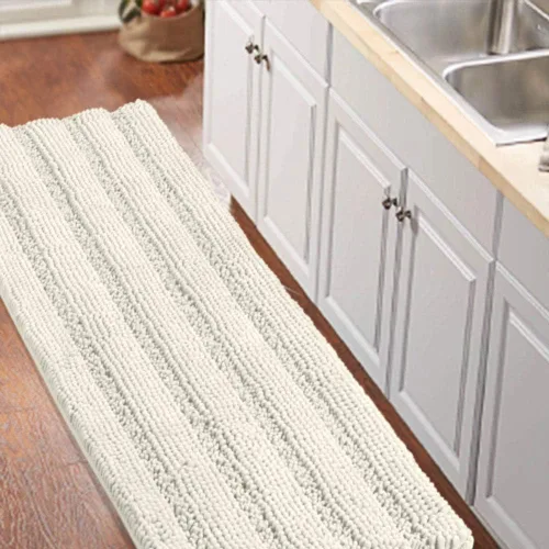 Miniatura 16 de Turquoize Alfombras de Baño de Chenilla Peludas Alfombra de Baño Antideslizante Gruesas Alfombras Peludas para Baño Chenilla Juego de Alfombra
