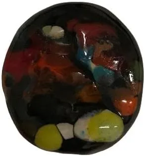 Miniatura 3 de Collar de Abaloryo de Efecto Multicolor en Negro de Piedra Cerámica Joyería Única