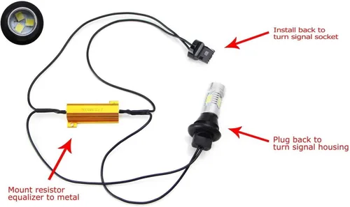 Miniatura 6 de iJDMTOY No requiere resistencia, 21-SMD 7440 T20, bombillas de repuesto de color rojo brillante compatibles con luces direccionales delanteras