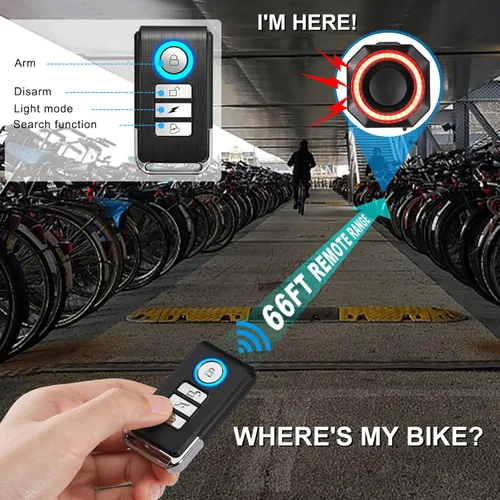 Miniatura 6 de WSDCAM Luz trasera inteligente para bicicleta, luz de freno de bicicleta, luz de freno automático, antirrobo, alarma de bicicleta con control