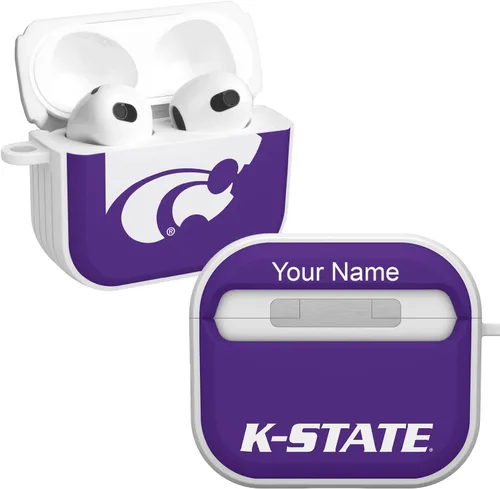 Miniatura 9 de Affinity Bands Kansas State Wildcats HDX Case Cover Compatible with Apple AirPods Gen 1 & 2 (Paint Stripe)