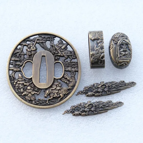 Miniatura 57 de Espada samurái japonesa KOSHIRAE – TSUBA FUCHI KASHIRA MENUKI 68-100