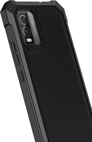 Miniatura 4 de Funda para Nokia C210 con protector de pantalla, parte delantera trasera de cuerpo completo, protección resistente, silicona suave esmerilada, grado