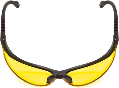 Miniatura 7 de Calabria ANSI Z87+S - Gafas de seguridad tintadas amarillas para hombres y mujeres, envolventes, antivaho, resistentes a los arañazos, protección
