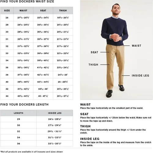 Miniatura 6 de Dockers Signature - Pantalones de algodón con ajuste clásico y plisados para hombre (tallas regulares y grandes y altas)