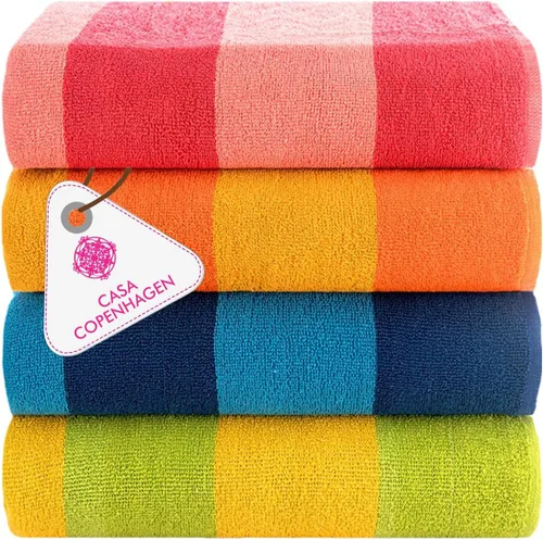 Miniatura 58 de CASA COPENHAGEN Solitaire Juego de 6 toallas - Negro, 600 GSM 2 toallas de baño 2 toallas de mano 2 toallitas, diseñadas en Dinamarca, hechas