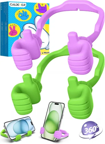 Miniatura 9 de CALDEVER Rellenos de Calcetín para Adolescentes Niños Niñas Adultos Soporte para Teléfono Celular Patentado Paquete de 2 Soporte Perezoso Thumbs Up