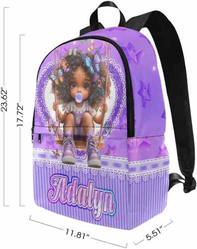 Miniatura 74 de Texto personalizado Elefante desgaste gafas mochila mochila mochila casual Daypack bolsa para mamá niñas, color86-4, Mochilas Daypack