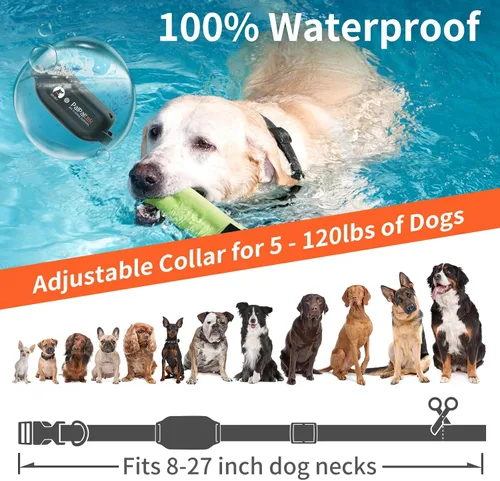 Miniatura 4 de Collar de Entrenamiento para Perros sin Choque con Control Remoto de 1005.84 m de Rango, Collar de Perros con Fuerte Vibración, Solo Pitido