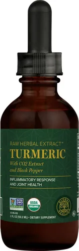 Global Healing Suplemento Orgánico de Cúrcuma y Curcumina con Extracto de Pimienta Negra en Gotas Líquidas para Apoyar la Movilidad Articular y la