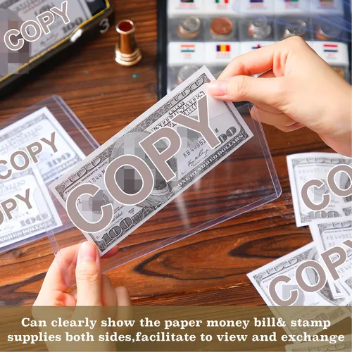 Miniatura 2 de Yexiya 600 soportes para billetes de dólar de PVC, fundas protectoras transparentes para billetes, 6.9 x 2.95 pulgadas