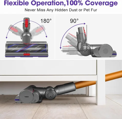 Miniatura 7 de Cabezal limpiador mejorado de alto par para Dyson V11 V15 Control de succión, antienredos, limpieza profunda, bueno para alfombras y suelos duros
