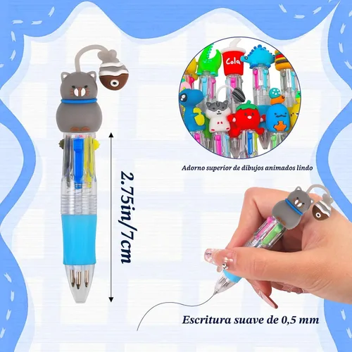 Miniatura 3 de CZWZ 8 piezas de bolígrafos de cuentas navideños, bolígrafos de plástico con cuentas y cuentas de silicona multicolor, bolígrafos navideños