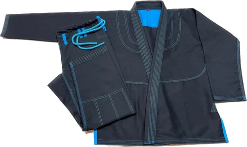 Miniatura 3 de Bjj Gi Jiu Jitsu con punto verde azulado Bjj Gi Jiu Jitsu Kimonos Gi 100% algodón Perl tejido 450GSM