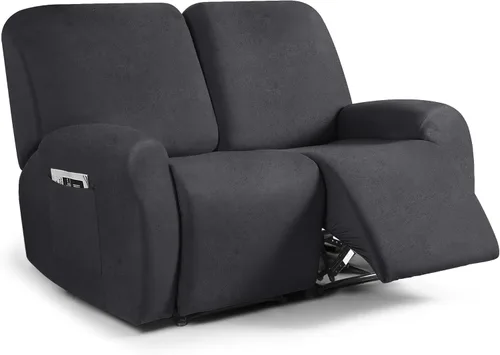 Miniatura 29 de ANARACHON Fundas para sillas reclinables con aspecto de cuero, funda elástica de 4 piezas, funda suave para silla reclinable, protector de muebles