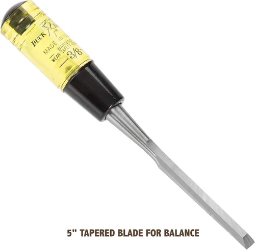 Miniatura 4 de Buck Brothers 120102BC Cincel de madera de 3/8 pulgadas, fabricado en Estados Unidos, para cortar y terminar cortes en carpintería y carpintería