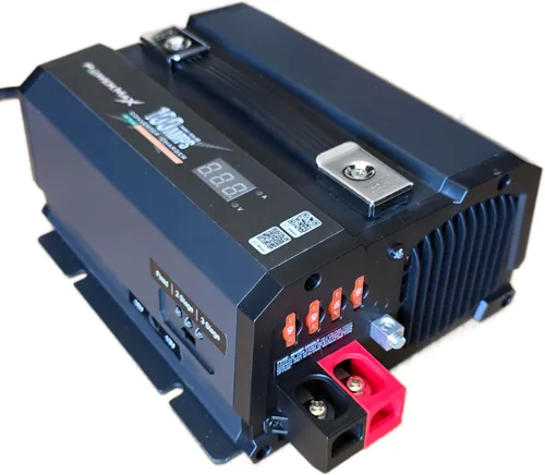 Miniatura 8 de Cargador de batería PowerMax PMBC-75 de 75 amperios y 12 V con abrazaderas.