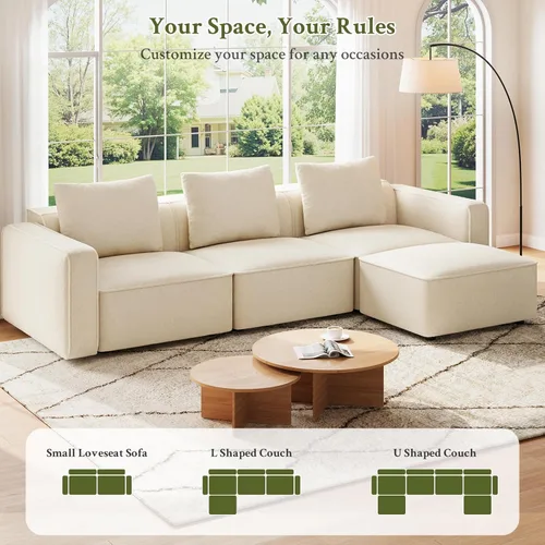 Miniatura 9 de Welzona loveseat - Sofá biplaza de felpilla cómodo de 75 pulgadas, sofás pequeños para espacios pequeños, sofá biplaza moderno de 2 plazas, sofás
