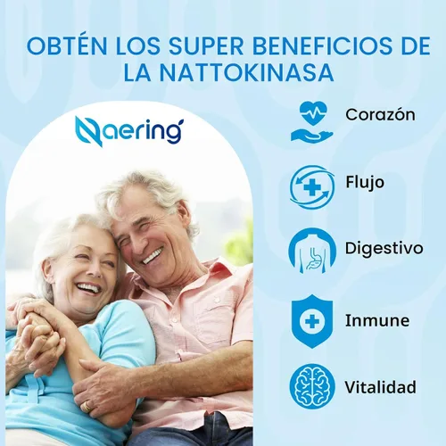 Miniatura 5 de Suplemento enzimático liposomal nattoquinasa 12,000 FU Serrapeptasa 360,000 SPU - Enriquecido con enzimas sinérgicas y mezcla de nutrientes e