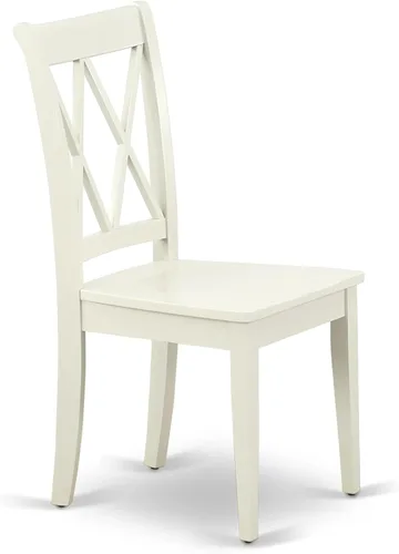 Miniatura 6 de East West Furniture ANCL3-LWH-W - Juego de mesa de cocina de 3 piezas para espacios pequeños contiene una mesa de comedor redonda con pedestal y 2