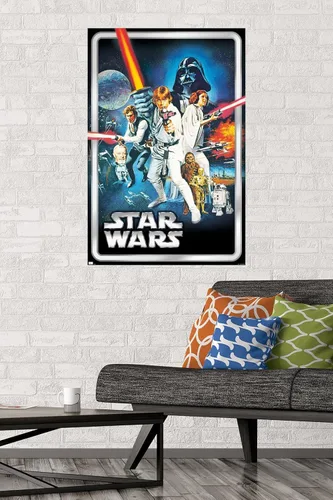 Miniatura 2 de Star Wars: A New Hope - Póster clásico de pared, 34 pulgadas de largo x 22.4 pulgadas de ancho, versión sin marco