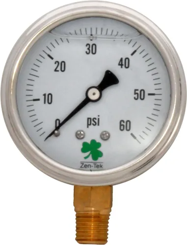 Miniatura 21 de Zenport LPG4000 Zen-Tek Medidor de presión relleno de líquido de glicerina, 4000 PSI