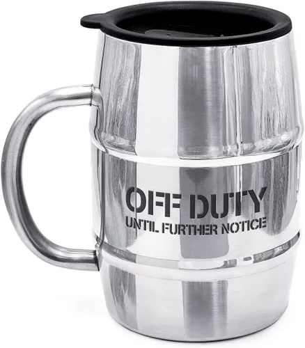 GALVANOX Divertida taza de regalo para hombres, taza de café aislada de acero inoxidable de 17 onzas con asa y tapa para cumpleaños/Navidad 2023