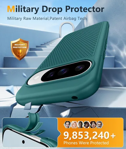 Miniatura 402 de FNTCASE Funda para iPhone 17 Pro: Fundas delgadas translúcidas de color azul claro compatibles con MagSafe, protección completa de la cámara