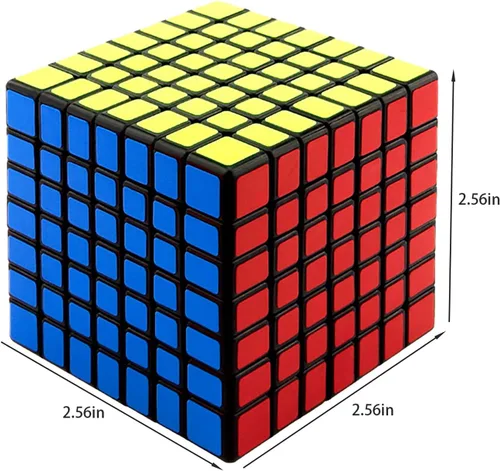 Ahyuan Cubo de velocidad 7x7 7 por 7 cubo de velocidad 7x7x7 cubo mágico rompecabezas juego de juguete negro para niños y adultos