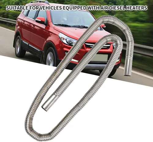 Miniatura 9 de Tubo de escape de tubo de calentador de aire, tubo de escape en espiral de acero inoxidable, calentador de aire profesional universal