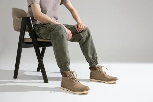Miniatura 3 de Vostey Botas de senderismo impermeables para hombre, botas chukka casuales para hombres