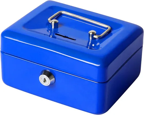Miniatura 16 de Jssmst SMCB003 - Caja fuerte con cerradura, regalos de cumpleaños 2017, caja metálica para niños, adultos, resistente, 100% segura , Negro