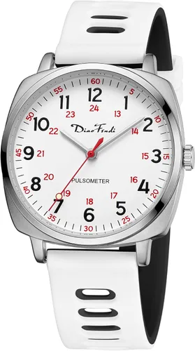 Diaofendi Reloj de enfermera impermeable para profesionales médicos, mujeres y hombres, 24 horas con segunda mano, esfera militar fácil de leer