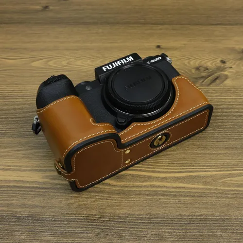 Miniatura 6 de X-S20 - Funda hecha a mano de piel sintética para cámara de cuerpo completo para Fujifilm X-S20 XS20 con lente de 0.591-1.772 in 1.378 in versión