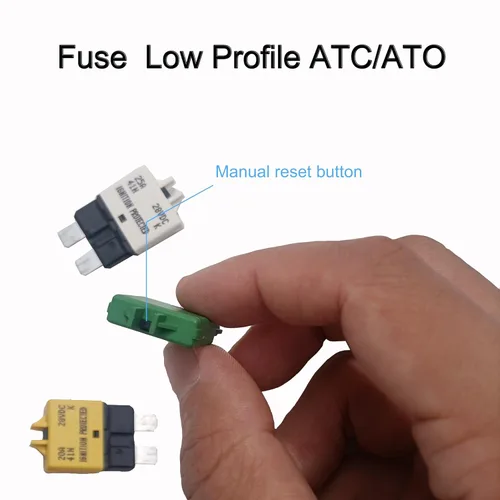 Miniatura 3 de Interruptor de reinicio manual de 28 V CC de perfil bajo ATC/ATO Reset Interruptor de circuito fusible para automóvil, motores de arrastre marinos