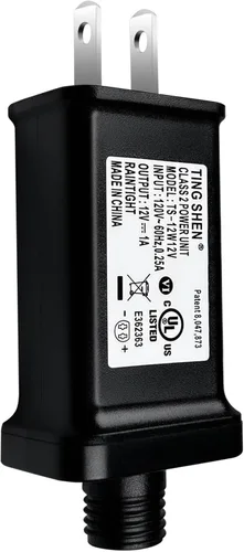 Miniatura 2 de Fuente de alimentación LED de 12 V 1A TS-12W12V Reemplazo de transformador inflable Clase 2 Unidad de alimentación de enchufe de EE. UU.