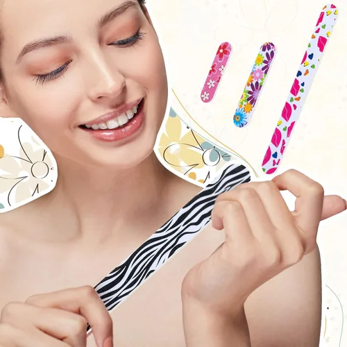 Miniatura 5 de 60 limas de uñas de verano, tablero de esmeril colorido, grano 150/150, mini limas de uñas a granel de doble cara, herramientas profesionales