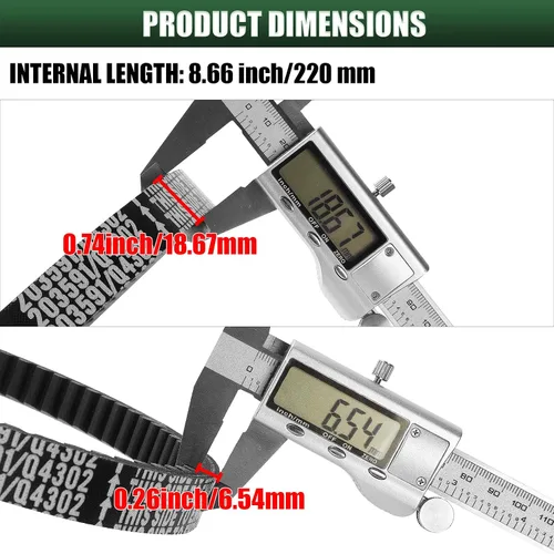 Miniatura 2 de 3 correas de transmisión Gokart compatibles con Yerf Dog 203591 Q430203W Q43103W Q43203W Manco Carter 5.5hp 6.5hp 203591A 203591B 203591C Tecumseh