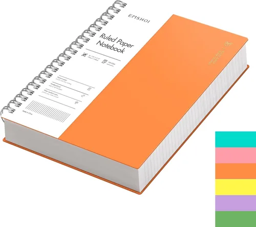 Miniatura 23 de EMSHOI Cuaderno de espiral A4 con rayas universitarias, 11.2" X 8.27", 300 páginas/150 hojas, páginas perforadas fáciles de rasgar, papel grueso