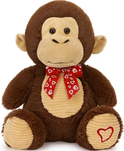 Miniatura 8 de BENINY Oso de peluche de 15 pulgadas para el día de San Valentín, peluche con globo y bordado de amor, regalo perfecto para parejas