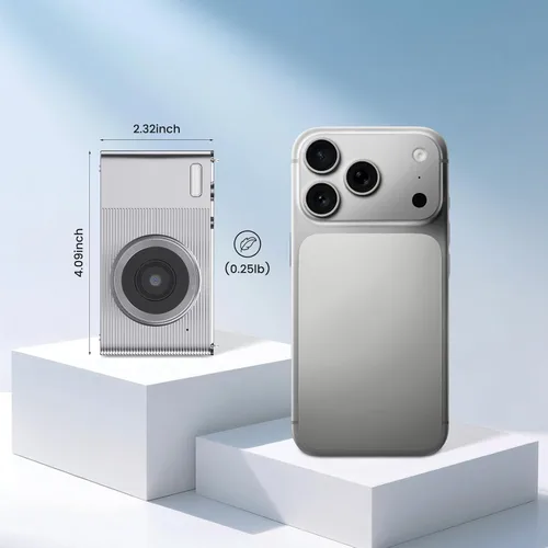 Miniatura 5 de Cámara digital, cámara para niños, UHD 4K 72MP apuntar y disparar cámaras digitales con tarjeta de memoria de 32 GB y zoom digital de 16X
