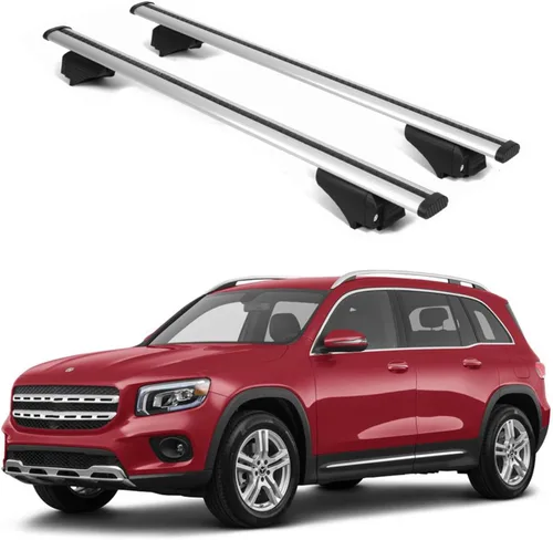 Miniatura 21 de ERKUL – Barras transversales portaequipajes para Mercedes Benz GLA 2021-2026 Barras transversales de aluminio con bloqueo antirrobo para techo
