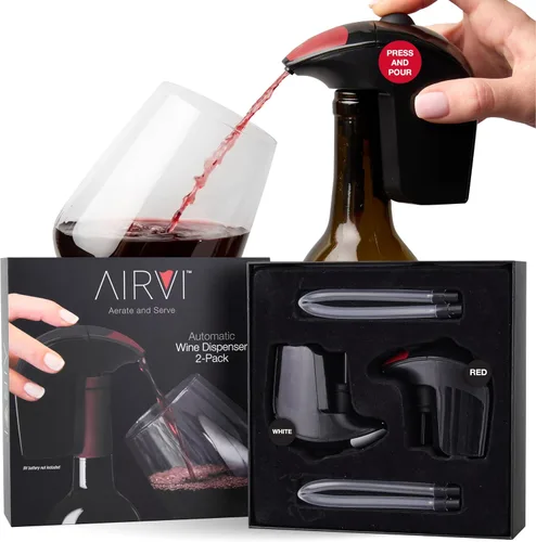 Dispensador automático de vino, boquilla y decantador aireador eléctrico, manos libres, sin derrames, sin goteo, mejora el aroma y el sabor, regalos