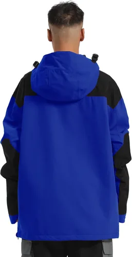 Miniatura 59 de GSOU SNOW Chaqueta de esquí para hombre, abrigo de nieve para snowboard, cálido, invierno, impermeable, con capucha