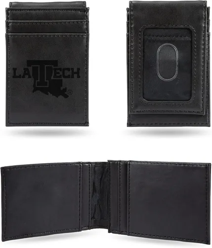 Miniatura 160 de Cartera de bolsillo frontal grabada con láser NCAA - Compacta/Cómoda/Delgada