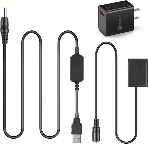 Cable USB de 5 V + acoplador DR-110 NB-13L NB13L Batería ficticia para Canon G7X Mark II G1X G7X MII G5X G9X SX720