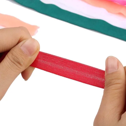 Miniatura 3 de Cinta elástica plegable de 10 yardas, cinta elástica trenzada para cintas para el cabello, disponible en varios colores (gris, 5/8 pulgadas)