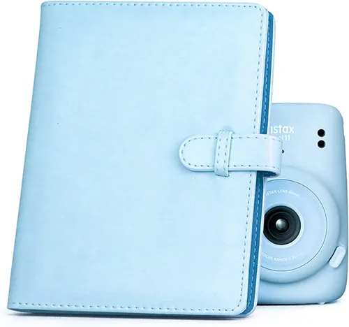 Miniatura 24 de Rieibi Mini álbum de fotos de 96 bolsillos, cartera de piel sintética para Fujifilm Instax Mini 11/8/9/7s/25/70/90, álbum de fotos colorido