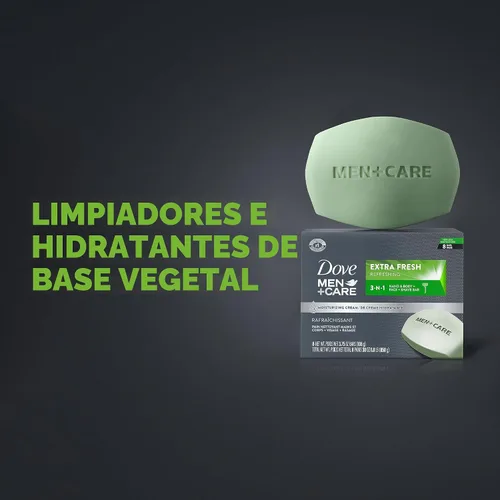 Miniatura 9 de DOVE MEN + CARE Limpiador de barra 3 en 1 para cuerpo, cara y afeitado, limpiador corporal y facial extra fresco, más hidratante que el jabón