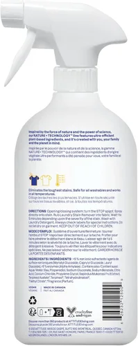 Miniatura 7 de ATTITUDE Spray removedor de manchas para lavandería, elimina olores y manchas, a base de plantas y vegano, aroma a ralladura de cítricos, 27.1 onzas